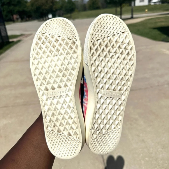 Skechers Women’s Poppy Hippy Hype Colorful Rainbow Tie‎ Dye Canvas Sneakers 7.5 - Picture 10 of 13